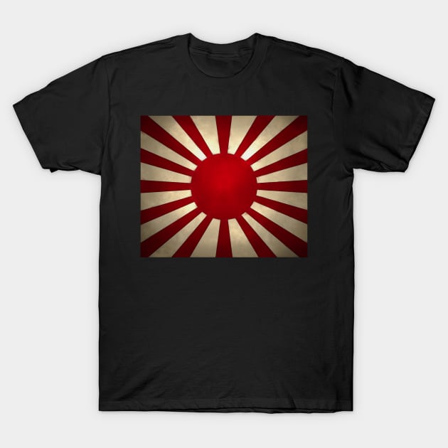 Weathered Imperial Japan Flag - Rising Sun T-Shirt by SolarCross